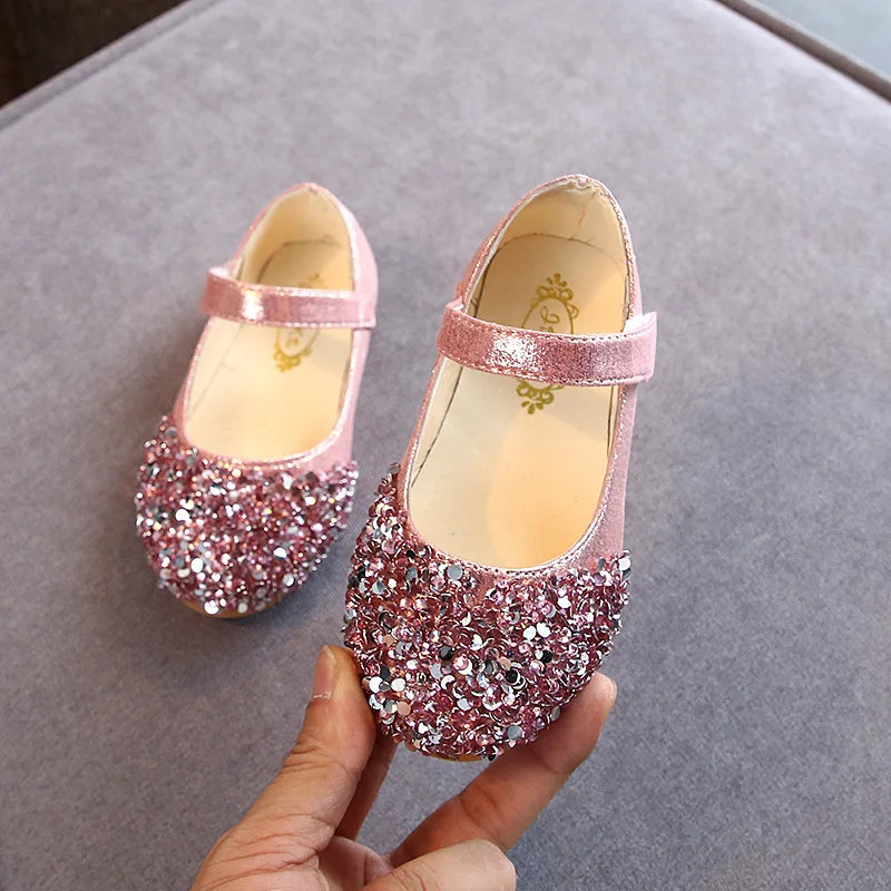 Zapatos de fiesta para niña, zapatos de princesa con purpurina, zapatos de baile para niña