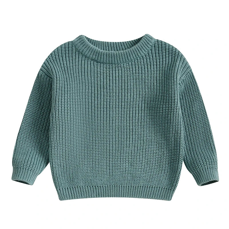 Sweater de algodón para bebé, niña y niño tejido casual para otoño