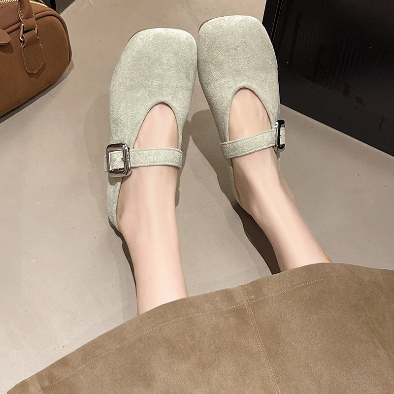 Hermosos zapatos planos Mary Jane para Mujer, sandalias de vestir elegantes para Mujer y chica adolescente, zapatos informales suaves y maravillosos colores,