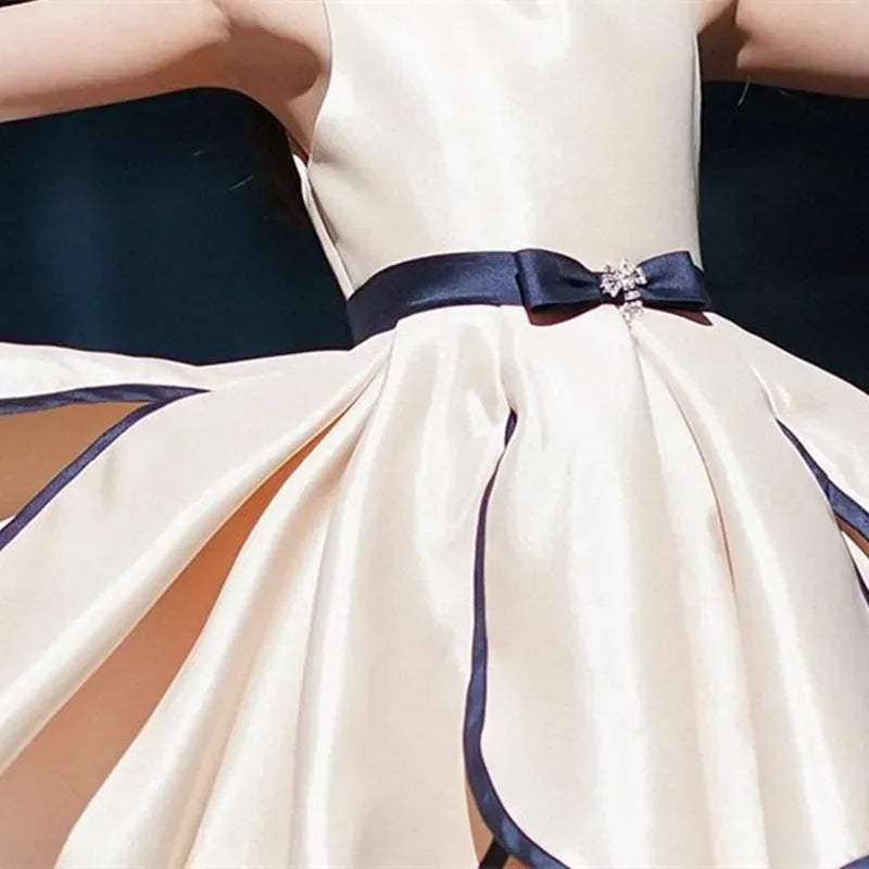 Vestido de princesa elegante estilo coreano para niñas, vestido de boda para chica adolescente