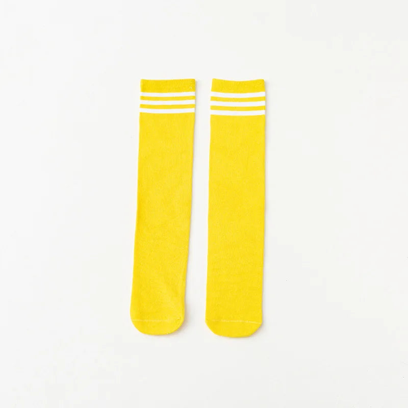 Calcetines para niños, calcetines a rayas para estudiantes, calcetines hasta la pantorrilla para niñas, calcetines de estilo universitario, accesorios de ropa para niños