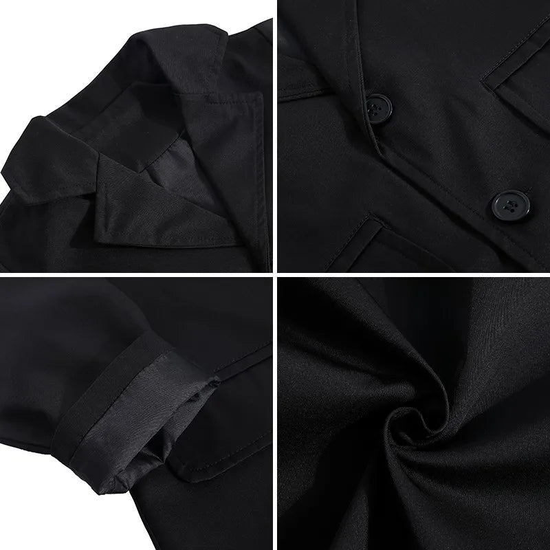 Chaqueta de traje de moda para niña pequeña, abrigo formal holgado de color sólido para primavera y otoño, ropa de bebé de 2 a 12 años