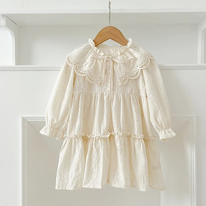 Vestido y mameluco de primavera y otoño para niñas de 3m a 6 años, con encaje bordado, Vestido de bautizo, Bombacho de bautizo para bebé niña, conjunto hermanas, vestido de princesa de manga larga