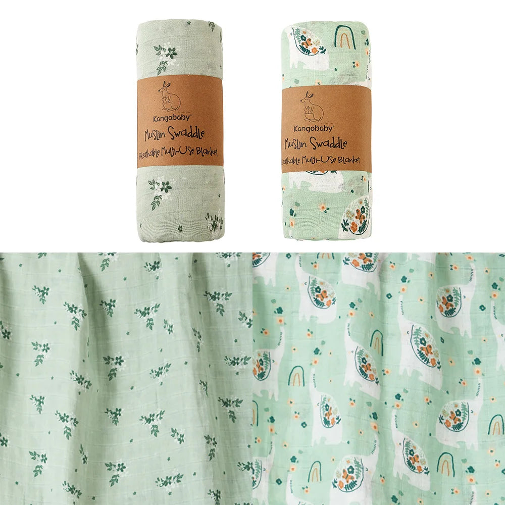 Conjunto de 2 uds. de mantas de muselina para bebé 100% algodón, Toalla de baño para recién nacido, envoltura swaddle