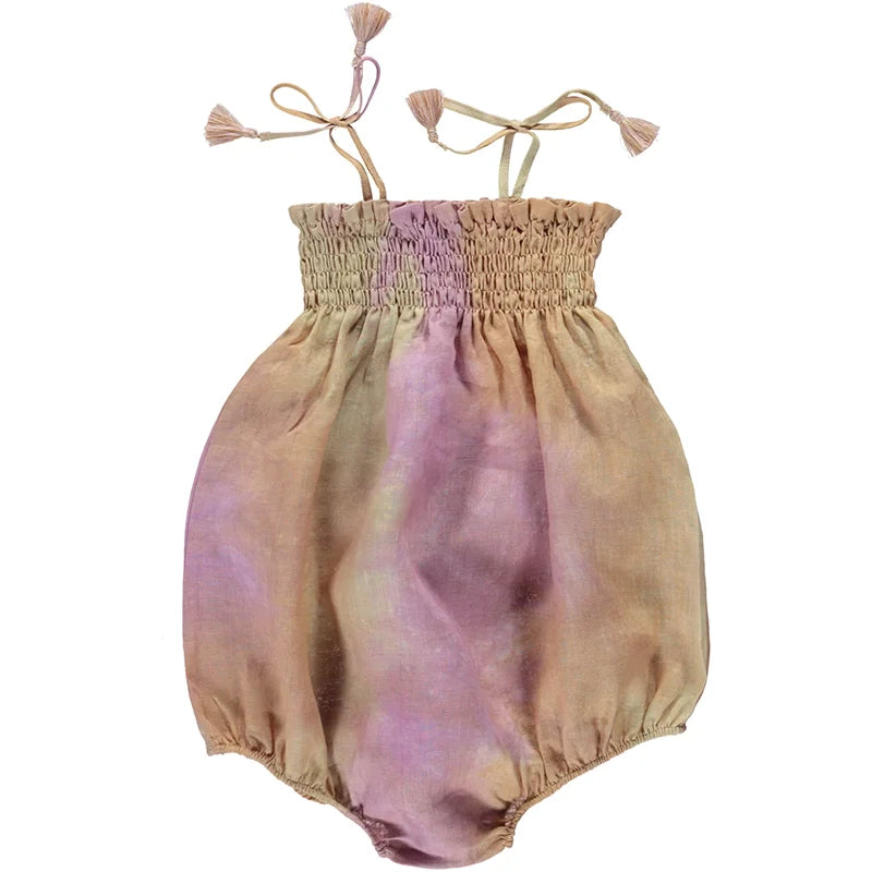 Ropa de verano para bebés y niñas, mono floral orgánico, conjuntos a cuadros, tirantes bordados, gorro de bebé