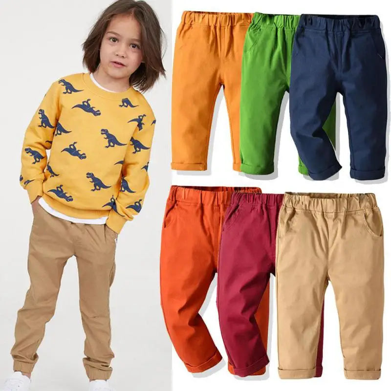 Spring And Autumn Kids Trousers Boys Cotton Pants For Baby Boys Thin White Black Toddler Trousers Casual Clothes Boys Pants