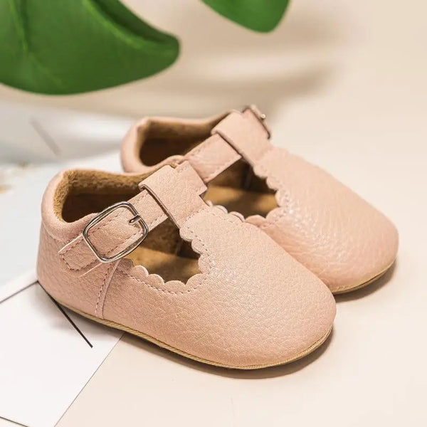 Newborn Baby Shoes Stripe PU Leather Boy Girl Shoes  Toddler Rubber Sole Anti-slip First Walkers Infant Moccasins, Cordero verde