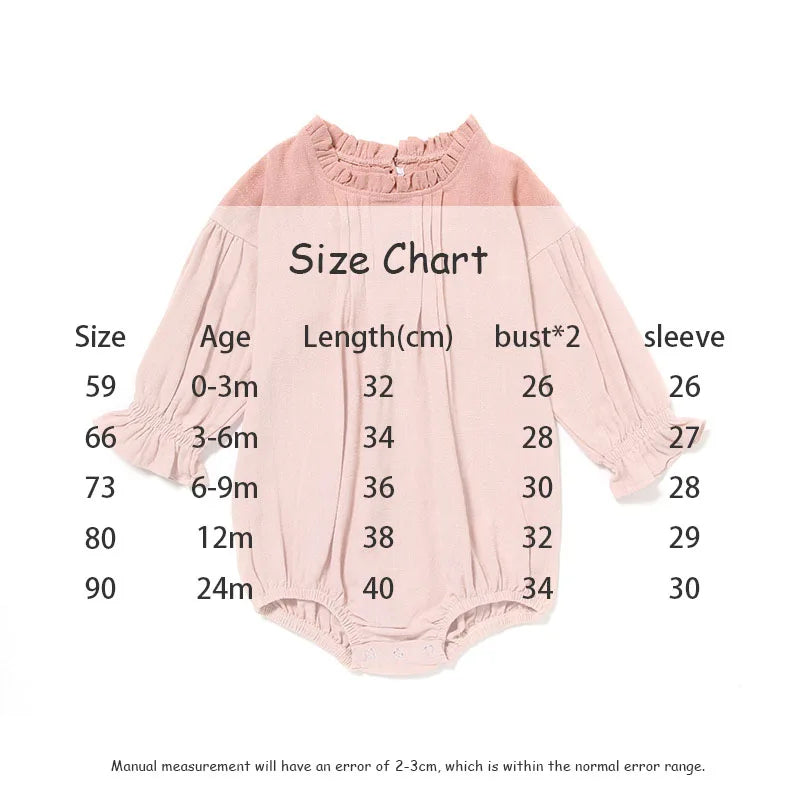 MILANCEL Autumn New Baby Bodysuits Linen One Piece Long Sleeve Baby Outfit Newborn Clothes