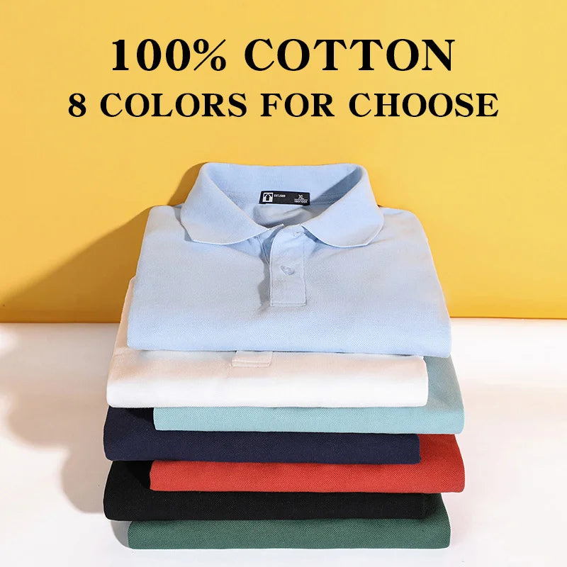 Pioneer Camp 2022 Polo Shirt Men Summer 100% Cotton Solid Color Fashion Classic Polo Shirts Men's Clothing ADP-FC-SU-0023T