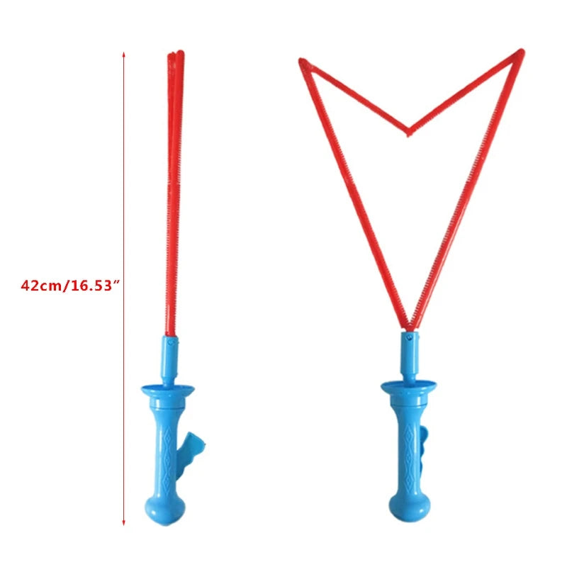 Juguete de burbujas para niños, palos con forma de espada para hacer enormes burbujas de jabón al aire libre