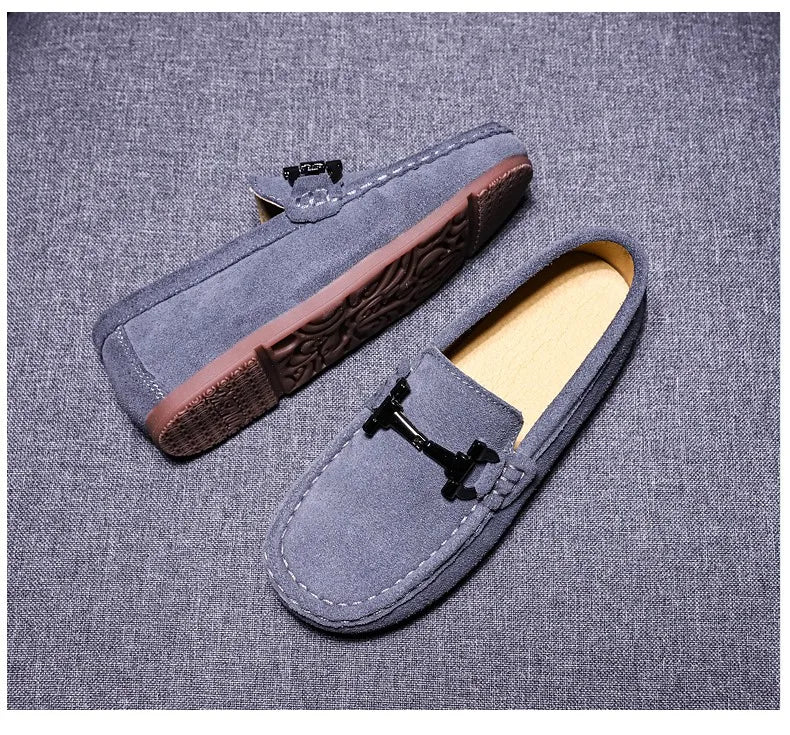 Zapatos casuales de otoño e invierno para niños, mocasines sin cordones para adolescentes