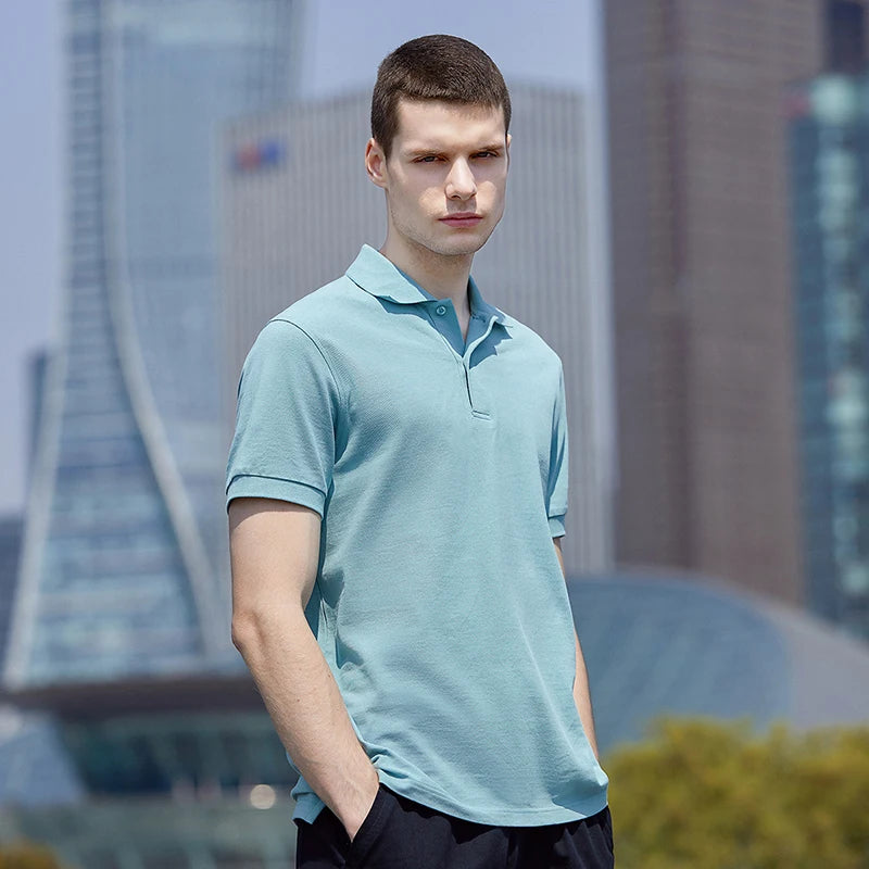 Pioneer Camp 2022 Polo Shirt Men Summer 100% Cotton Solid Color Fashion Classic Polo Shirts Men's Clothing ADP-FC-SU-0023T