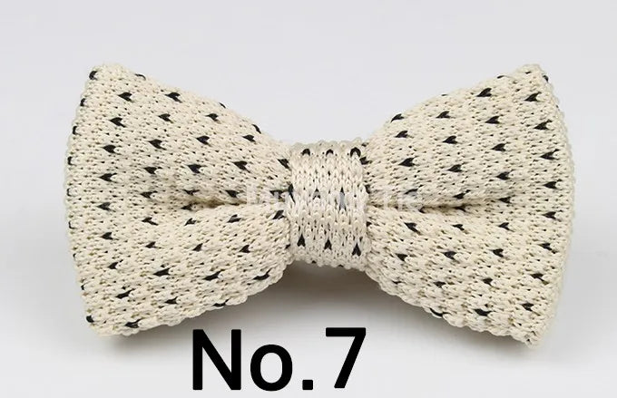 New Style Men Women Knit Bowtie Adjustable Butterfly Double Deck Neckwear Bowties Designer Knitting Dress Knitted Bow Tie