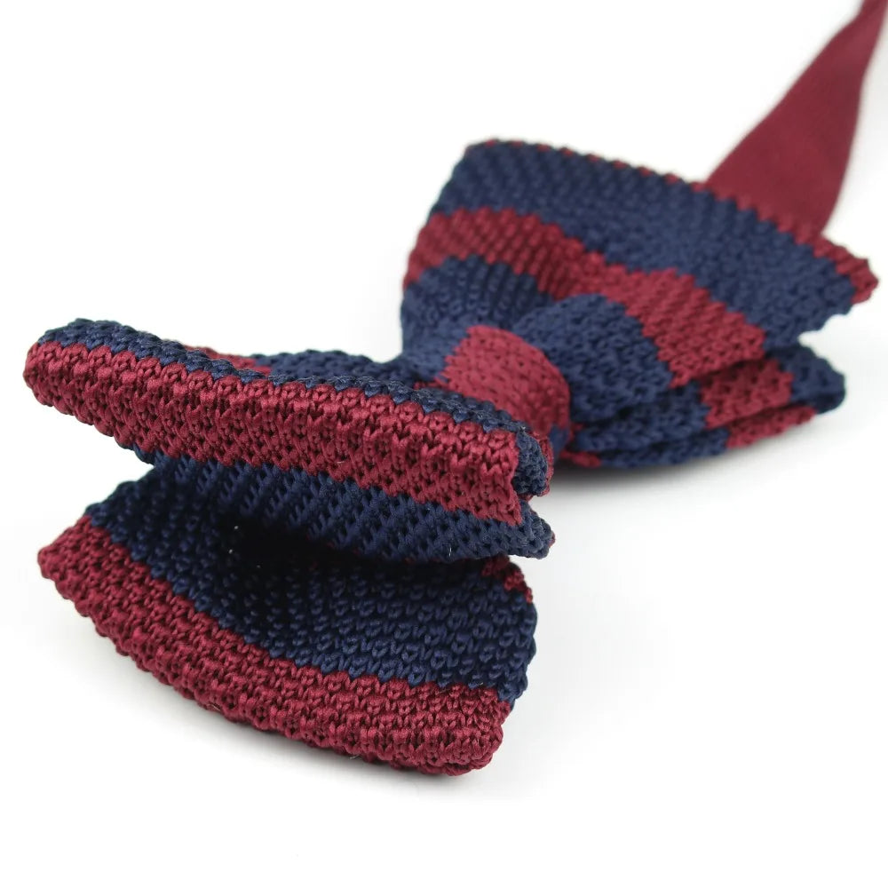 New Style Men Women Knit Bowtie Adjustable Butterfly Double Deck Neckwear Bowties Designer Knitting Dress Knitted Bow Tie