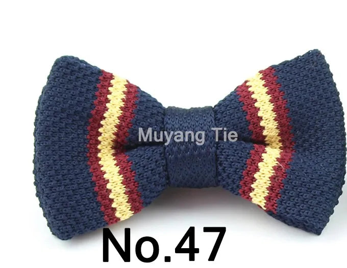 New Style Men Women Knit Bowtie Adjustable Butterfly Double Deck Neckwear Bowties Designer Knitting Dress Knitted Bow Tie