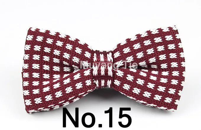 New Style Men Women Knit Bowtie Adjustable Butterfly Double Deck Neckwear Bowties Designer Knitting Dress Knitted Bow Tie