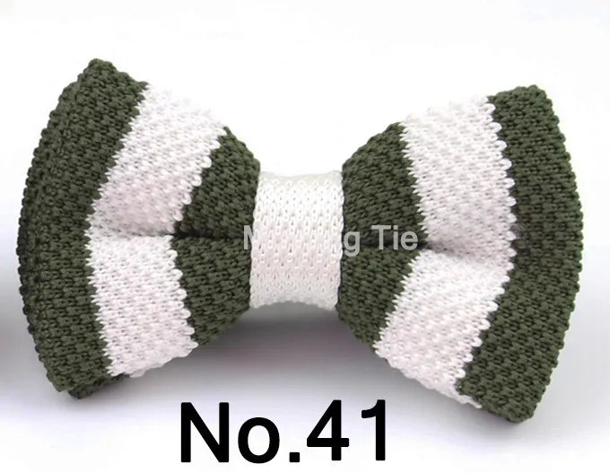 New Style Men Women Knit Bowtie Adjustable Butterfly Double Deck Neckwear Bowties Designer Knitting Dress Knitted Bow Tie