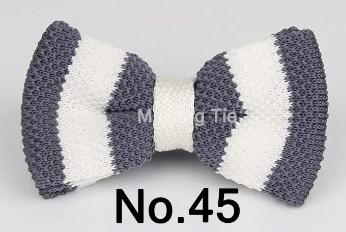 New Style Men Women Knit Bowtie Adjustable Butterfly Double Deck Neckwear Bowties Designer Knitting Dress Knitted Bow Tie