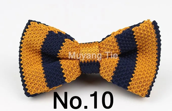 New Style Men Women Knit Bowtie Adjustable Butterfly Double Deck Neckwear Bowties Designer Knitting Dress Knitted Bow Tie