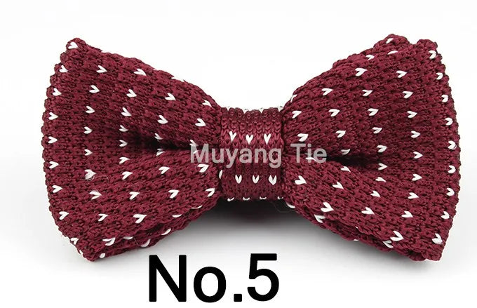 New Style Men Women Knit Bowtie Adjustable Butterfly Double Deck Neckwear Bowties Designer Knitting Dress Knitted Bow Tie