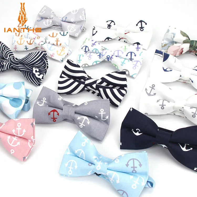 New Style Bowtie Men Tuxedo Cotton Designer Colorful Butterfly Flower Rose Paisley Bowties Wedding Party Casual Cravat Bow Tie