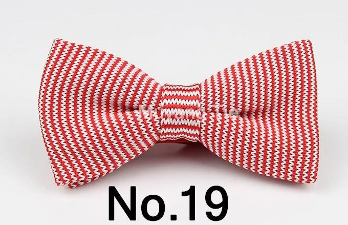 New Style Men Women Knit Bowtie Adjustable Butterfly Double Deck Neckwear Bowties Designer Knitting Dress Knitted Bow Tie