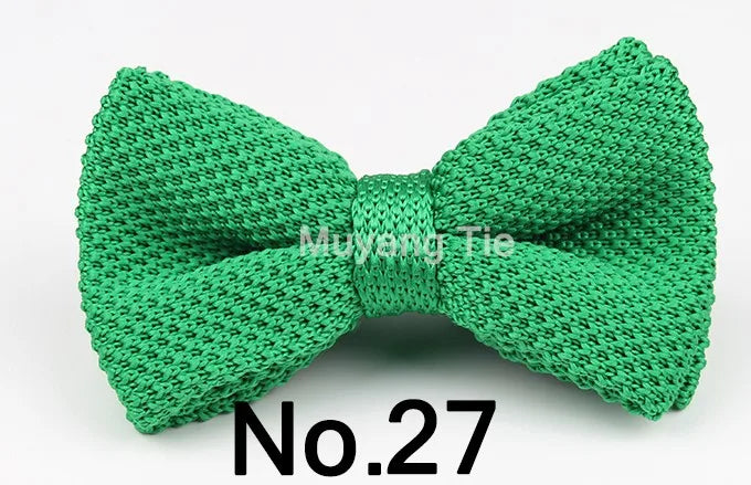 New Style Men Women Knit Bowtie Adjustable Butterfly Double Deck Neckwear Bowties Designer Knitting Dress Knitted Bow Tie