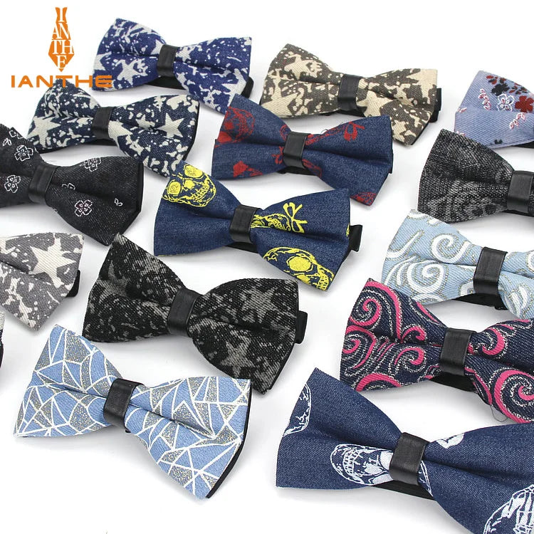 New Style Bowtie Men Tuxedo Cotton Designer Colorful Butterfly Flower Rose Paisley Bowties Wedding Party Casual Cravat Bow Tie