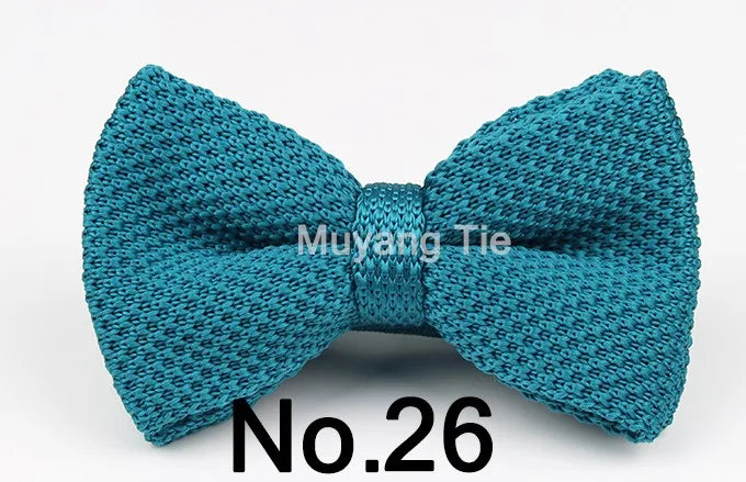 New Style Men Women Knit Bowtie Adjustable Butterfly Double Deck Neckwear Bowties Designer Knitting Dress Knitted Bow Tie