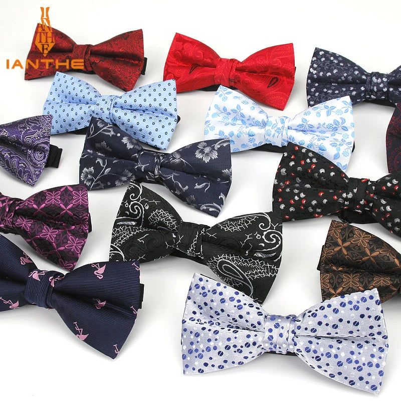 New Style Bowtie Men Tuxedo Cotton Designer Colorful Butterfly Flower Rose Paisley Bowties Wedding Party Casual Cravat Bow Tie