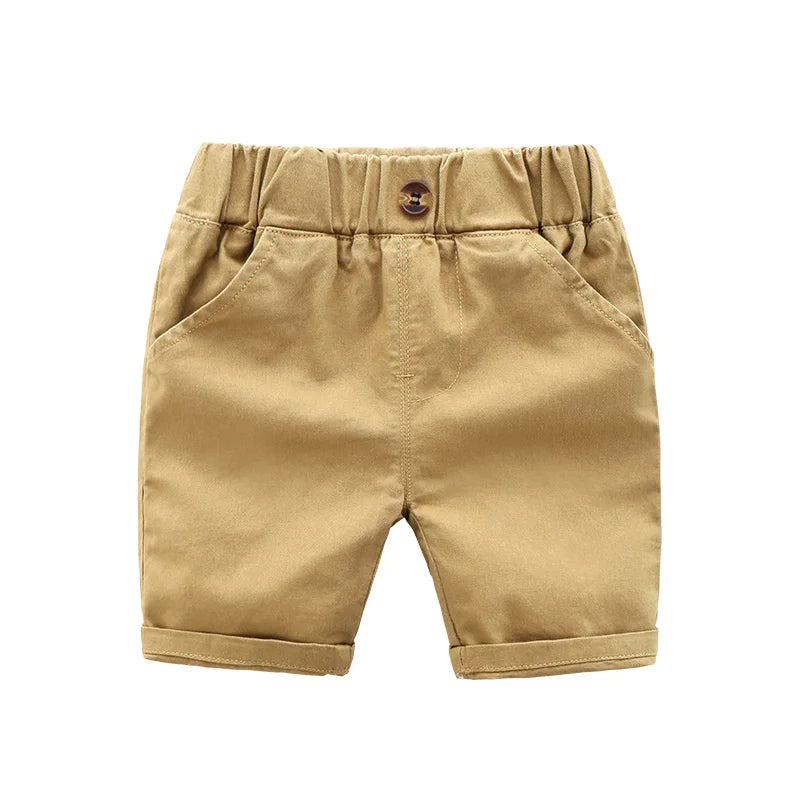 Pantalones cortos bermudas de algodón casuales para niños para playa, verano