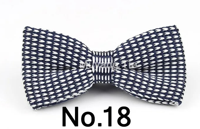 New Style Men Women Knit Bowtie Adjustable Butterfly Double Deck Neckwear Bowties Designer Knitting Dress Knitted Bow Tie