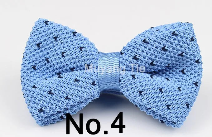 New Style Men Women Knit Bowtie Adjustable Butterfly Double Deck Neckwear Bowties Designer Knitting Dress Knitted Bow Tie