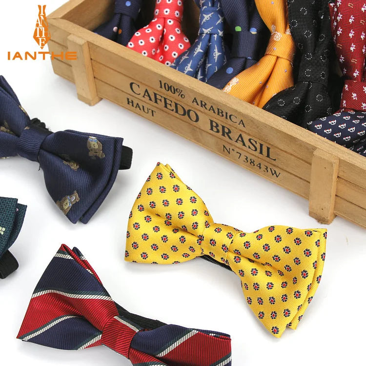 New Style Bowtie Men Tuxedo Cotton Designer Colorful Butterfly Flower Rose Paisley Bowties Wedding Party Casual Cravat Bow Tie