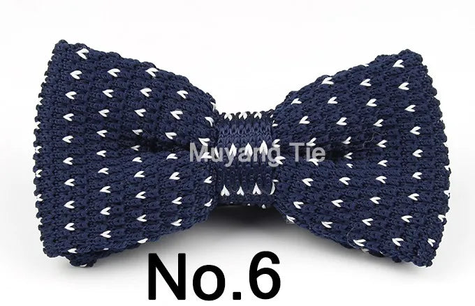 New Style Men Women Knit Bowtie Adjustable Butterfly Double Deck Neckwear Bowties Designer Knitting Dress Knitted Bow Tie