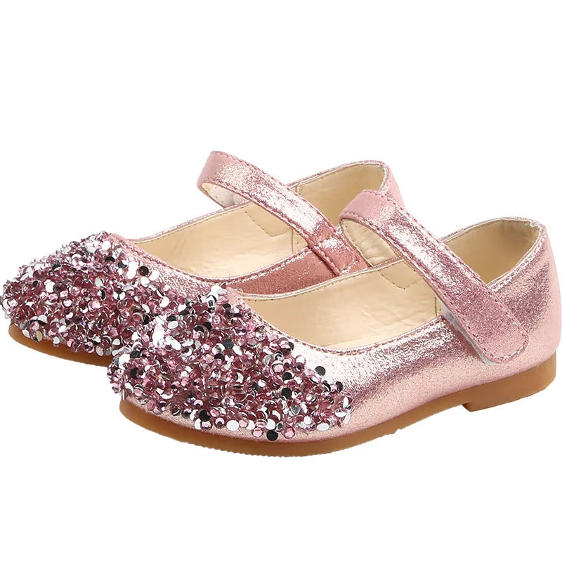 Zapatos de fiesta para niña, zapatos de princesa con purpurina, zapatos de baile para niña