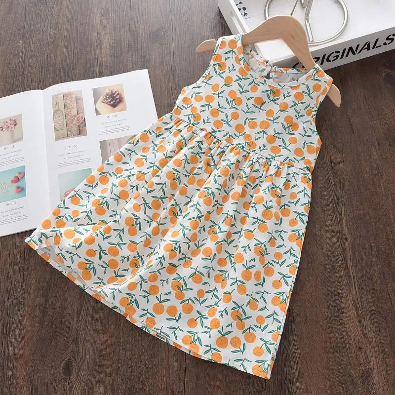 Vestido Boho de verano con bordado de flores para niñas, estilo retro, con mangas volantes, de princesa, ropa informal para niñas de 2 a 6 años