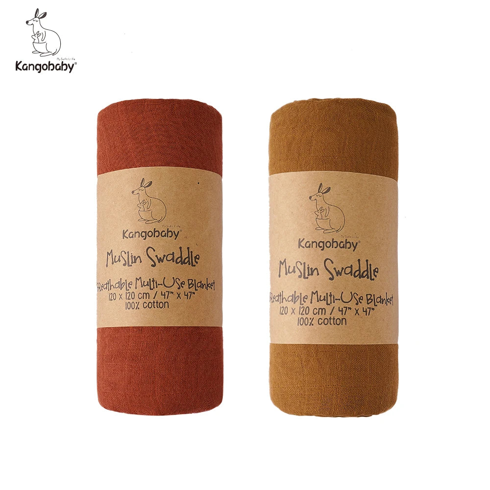 Conjunto de 2 uds. de mantas de muselina para bebé 100% algodón, Toalla de baño para recién nacido, envoltura swaddle