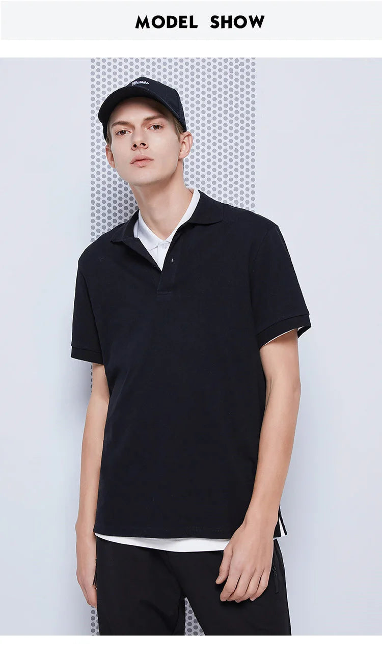 Pioneer Camp 2022 Polo Shirt Men Summer 100% Cotton Solid Color Fashion Classic Polo Shirts Men's Clothing ADP-FC-SU-0023T