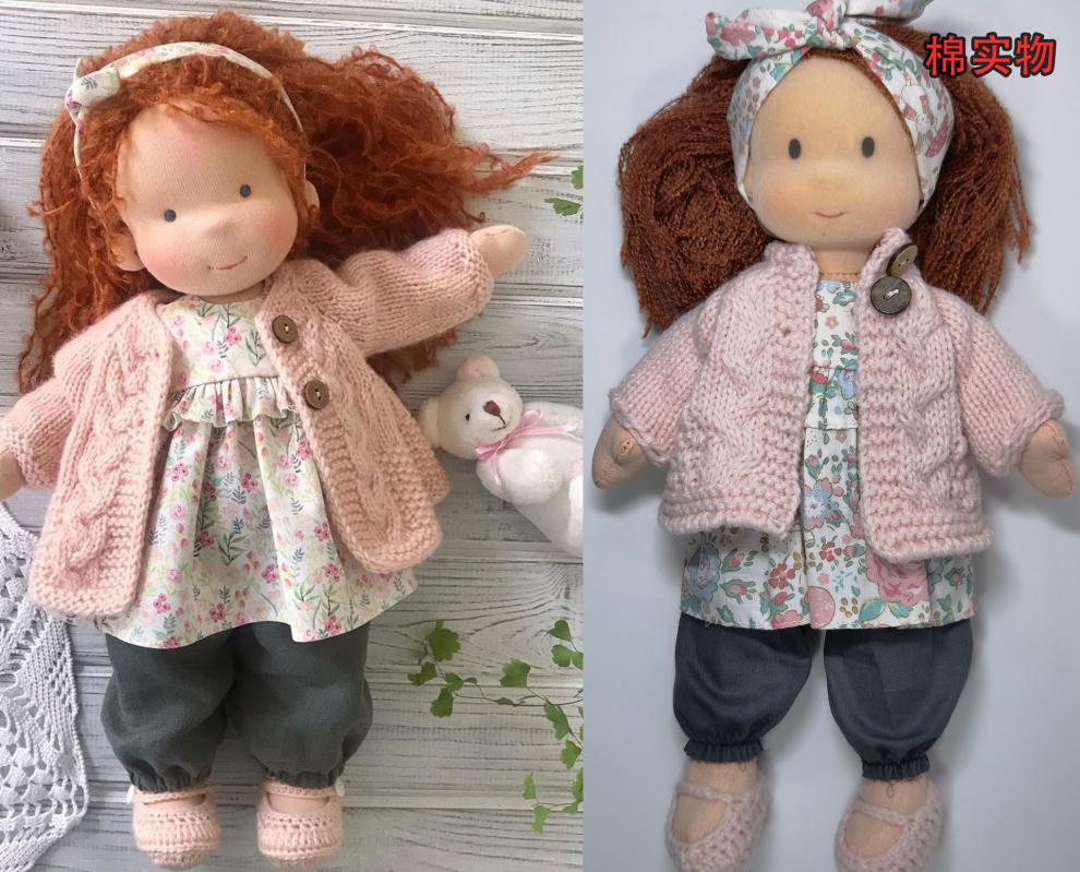 Mini muñeca Waldorf hecha a mano en tela, muñeca Kawaii para niñas, regalo de Navidad y cumpleaños, se puede vestir