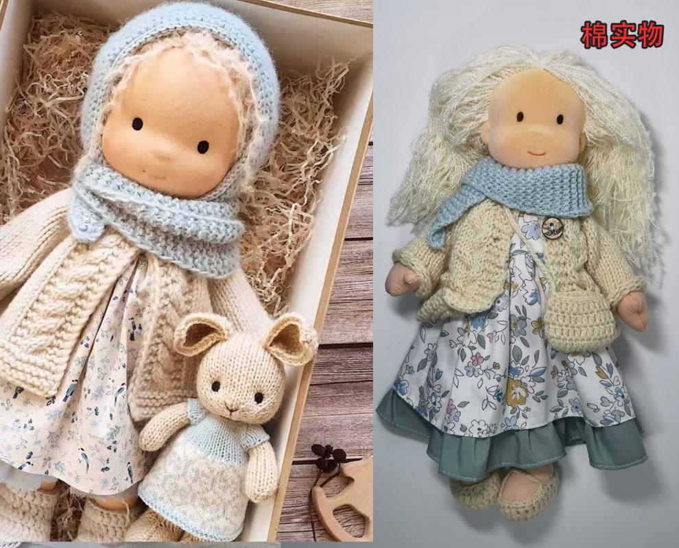 Mini muñeca Waldorf hecha a mano en tela, muñeca Kawaii para niñas, regalo de Navidad y cumpleaños, se puede vestir