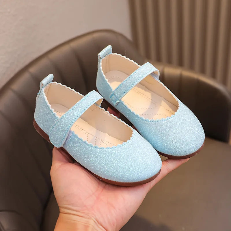 Hermosos zapatos de princesa para niñas, Mary Jane , tipo cuero, brillante para fiestas, bodas, para primavera y otoño