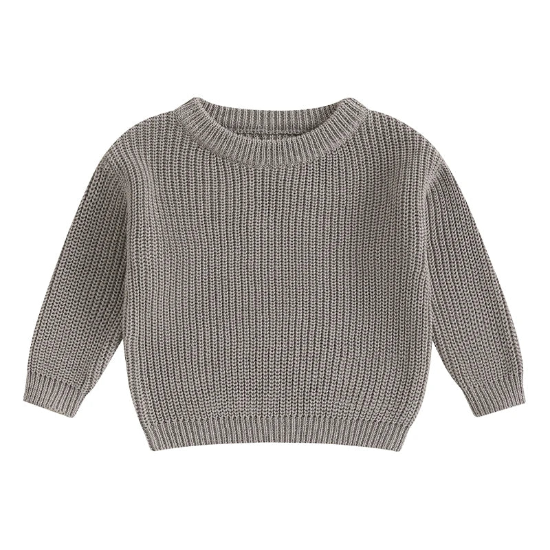 Sweater de algodón para bebé, niña y niño tejido casual para otoño