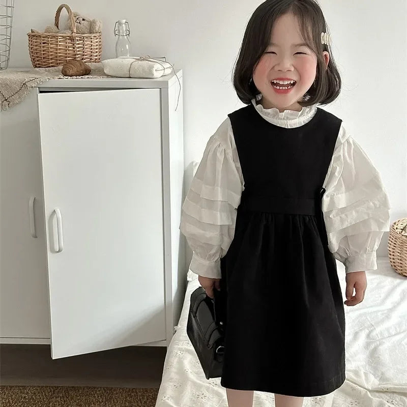 Jardinera de otoño para niña, falda estilo coreano para uso diario para niñas