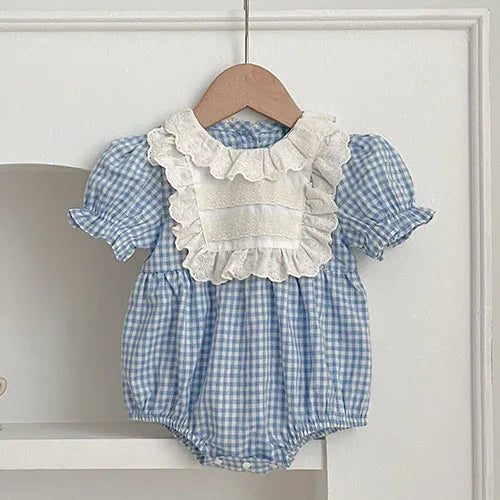 Vestidos de princesa de verano para niñas, de manga corta, de algodón, de color liso, amplio cuellos Peter Pan, para fiesta