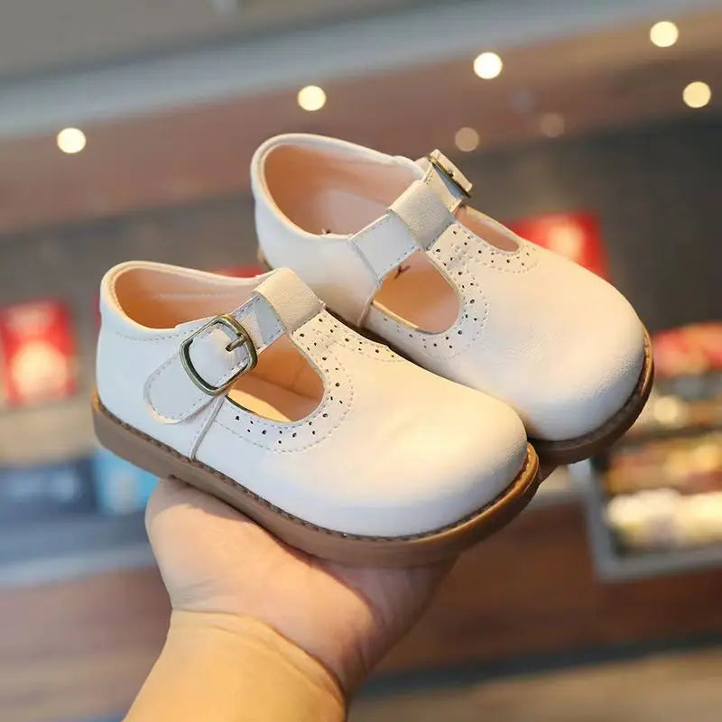 Spring and Autumn Korean Fashion Children's Vintage Shoes New PU Summer School Shoes Super Soft and Comfortable 1-6 Years Old