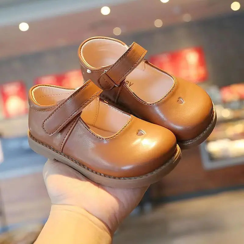 Spring and Autumn Korean Fashion Children's Vintage Shoes New PU Summer School Shoes Super Soft and Comfortable 1-6 Years Old