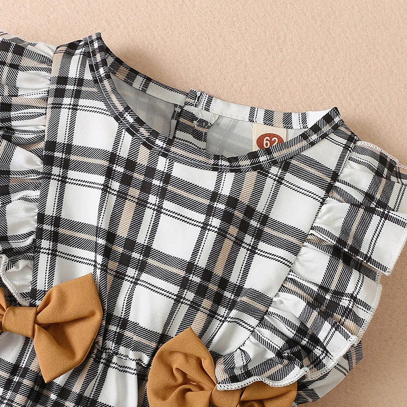 Peleles de verano muy coqueto para bebé niña, con gorro, bombacho corto sin mangas a cuadros para recién nacidas, ropa para niñas pequeñas