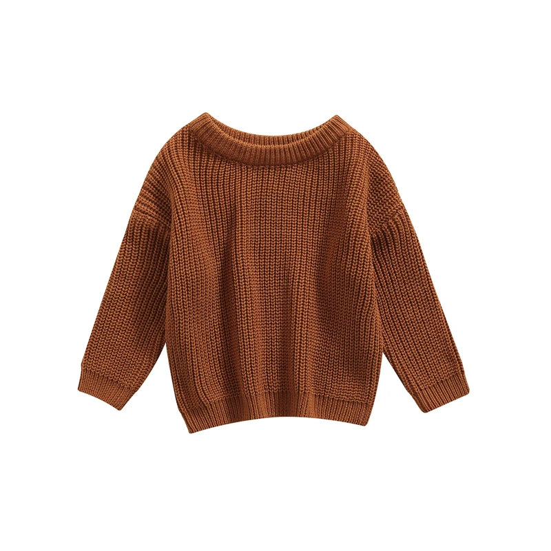 Sweater de manga larga de algodón, Otoño Invierno, para bebé recién nacido, niño y niña, tejido casual
