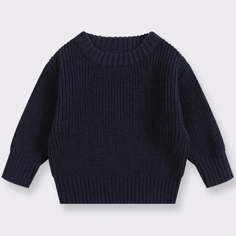 Baby trøjer efterår vinter drenge langærmet piger suéter af ren farve baby drenge drenge sweater trøjer tøj
